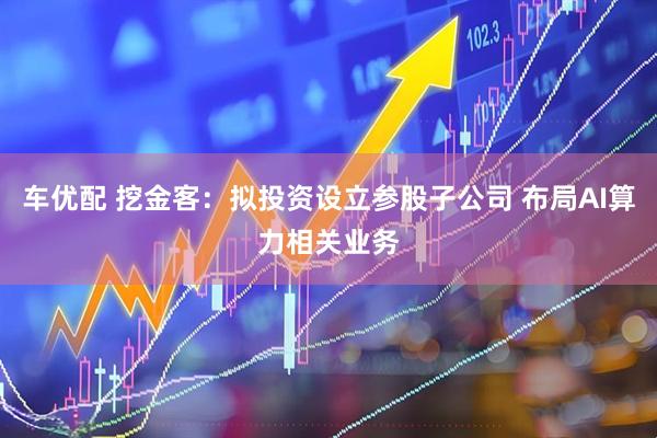 车优配 挖金客:拟投资设立参股子公司 布局AI算力相关业务